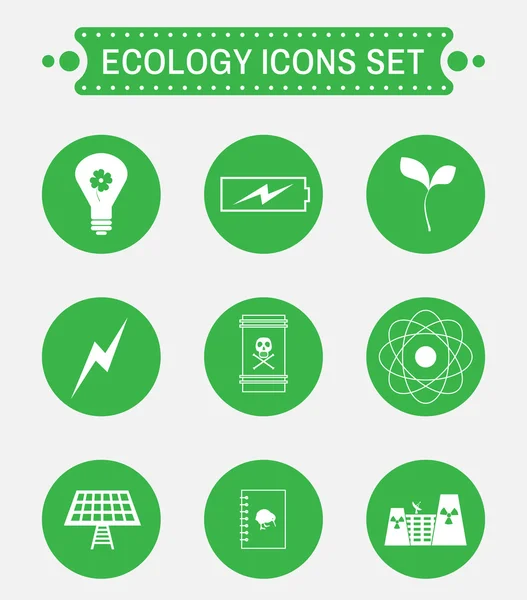 Ecologie logo pictogrammenset. — Stockvector