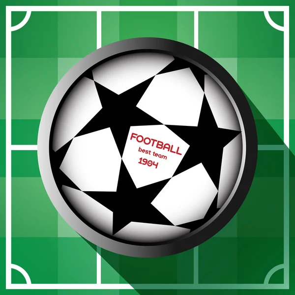 Champions league soccer ball with starts — Stock Vector