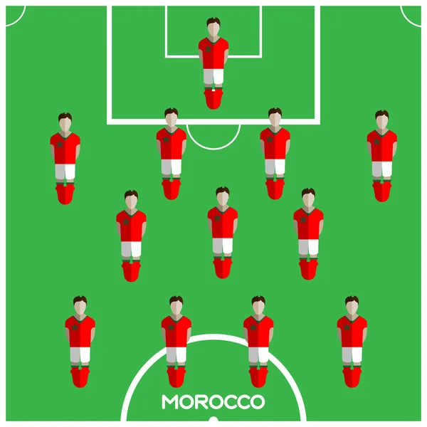 Computer game Morocco Football club player — Wektor stockowy