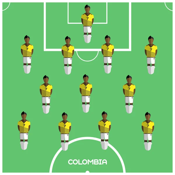 Computer game Colombia Football club player — ストックベクタ