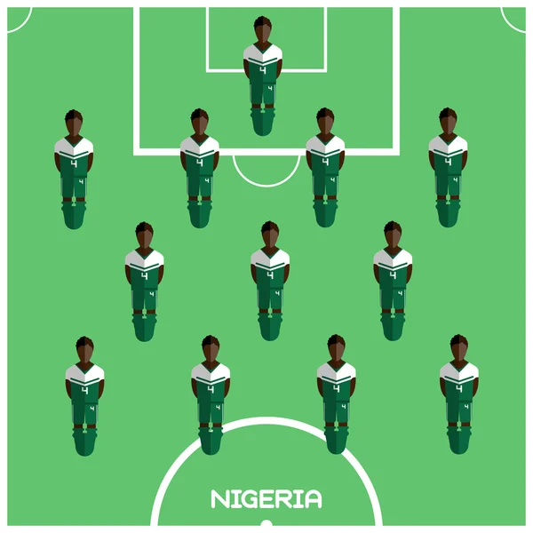 Computer game Nigeria Football club player — ストックベクタ