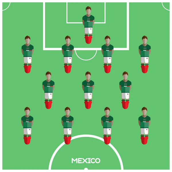 Computer game Mexico Football club player — Wektor stockowy