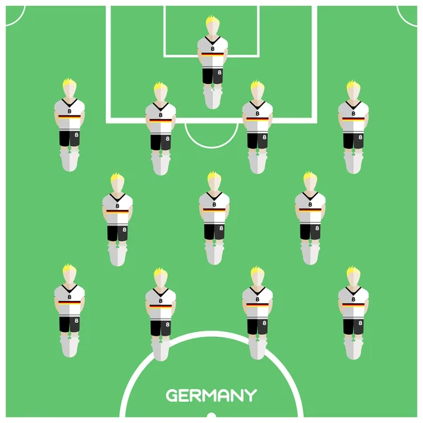 Computerspiel deutscher Fußballspieler — Stockvektor