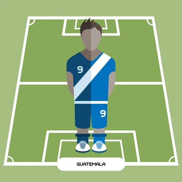 Computer game Guatemala Soccer club player — 图库矢量图片
