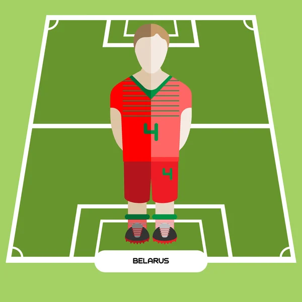 Computer game Belarus Football club player — Stockový vektor