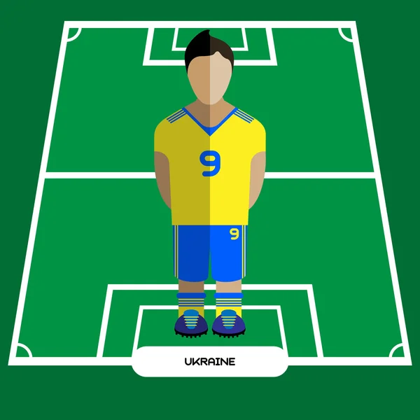 Computer game Ukraine Football club player — Stockvector