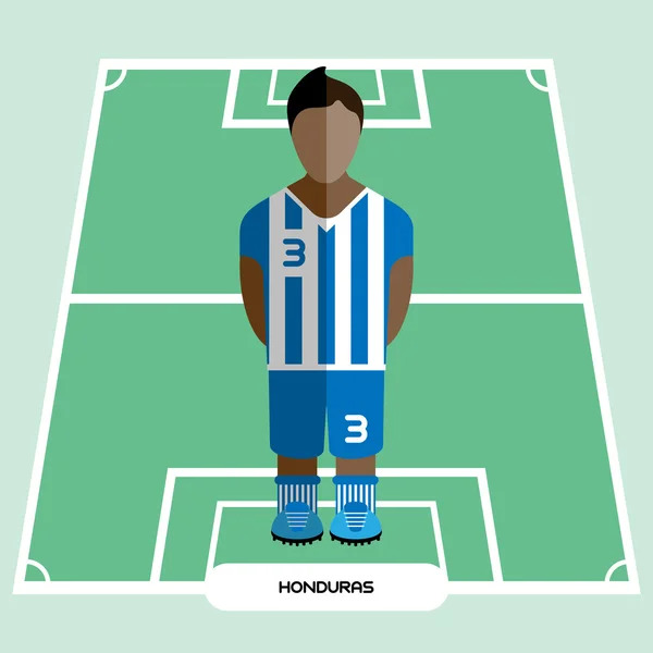 Computer game Honduras Football club player — 图库矢量图片