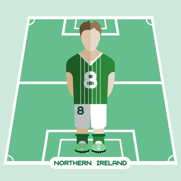 Computer game Northern Ireland Soccer club player — ストックベクタ