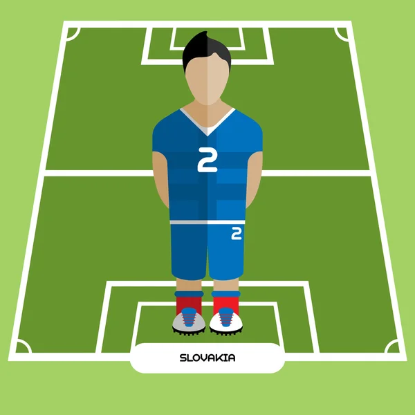 Computer game Slovakia Soccer club player — 图库矢量图片