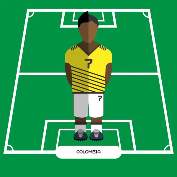 Jogo de computador Colombia Football club player —  Vetores de Stock