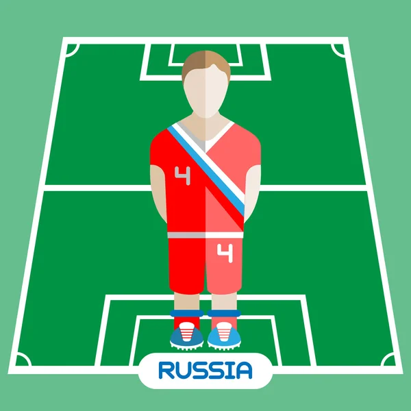 Computer game Russia Soccer club player — 图库矢量图片