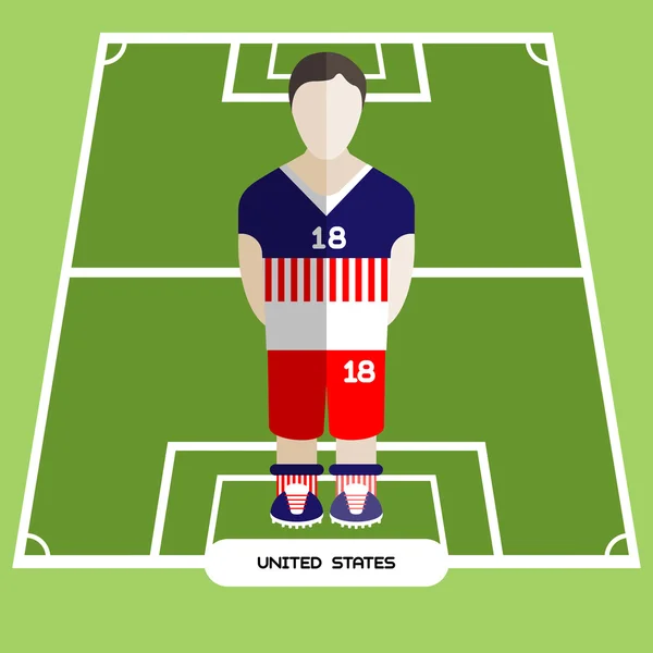 Computer game United States Soccer club player — стоковий вектор