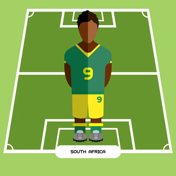 Jogo de computador África do Sul Futebol clube jogador —  Vetores de Stock