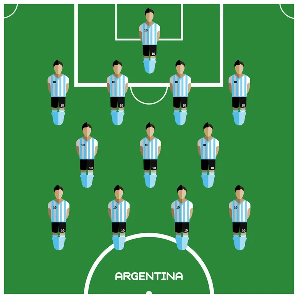 Computer game Argentina Football club player — ストックベクタ