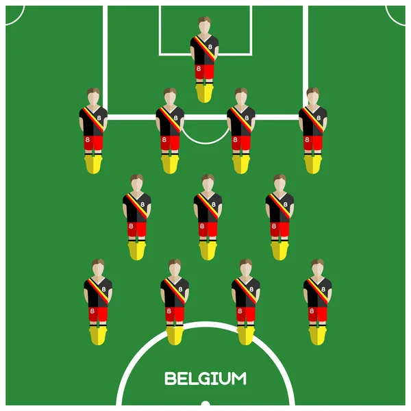 Computer game Belgium Football club player — ストックベクタ