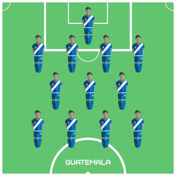 Jogo de computador Guatemala Futebol jogador clube —  Vetores de Stock