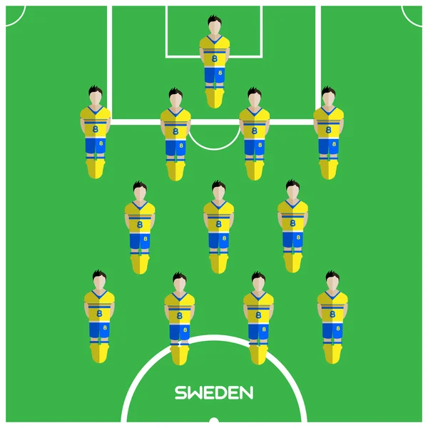 Juego de ordenador Sweden Football club player — Archivo Imágenes Vectoriales