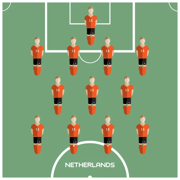 Computerspiel Niederländischer Fußballspieler — Stockvektor