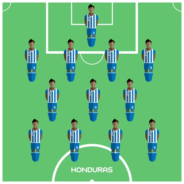 Computer game Honduras Football club player — ストックベクタ