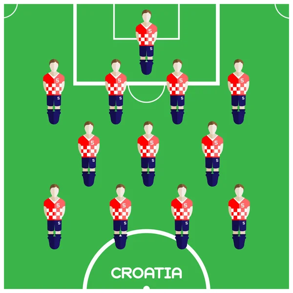 Juego de ordenador Croacia Fútbol jugador del club — Archivo Imágenes Vectoriales