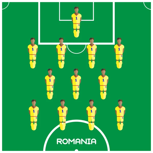 Computer game Romania Football club player — ストックベクタ