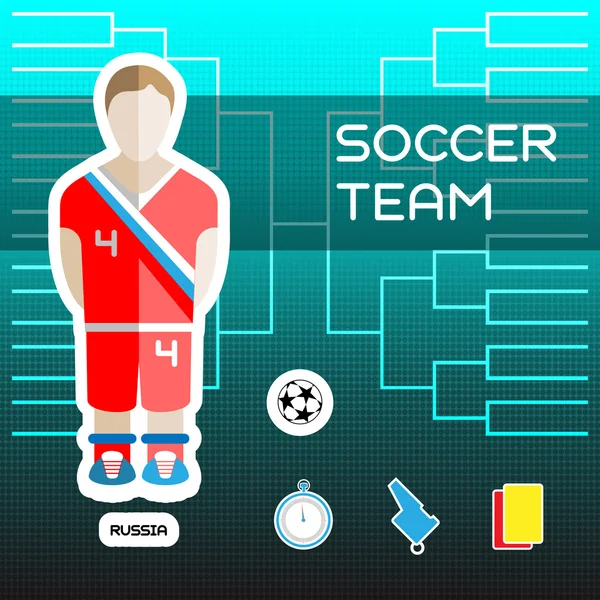 Rusia equipo de fútbol — Vector de stock