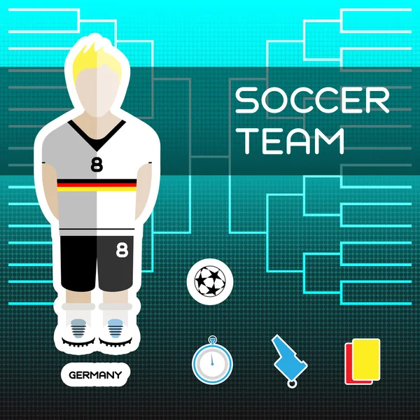 Duitsland voetbalteam — Stockvector