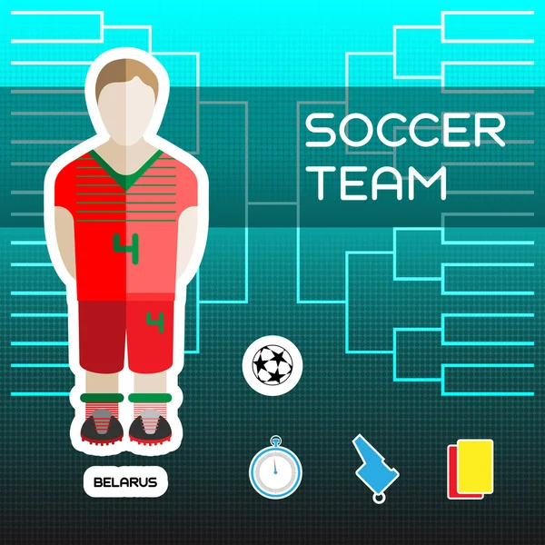 Belarus Soccer Team — Stock vektor