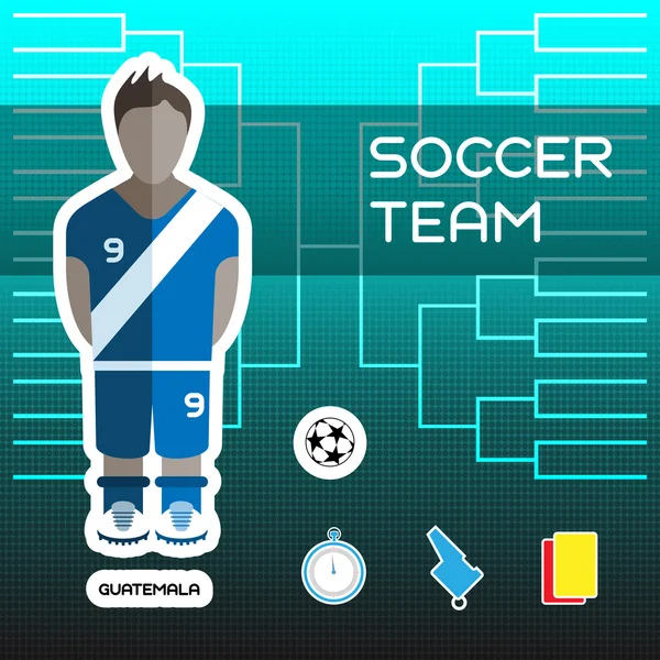 Guatemala Soccer Team — Stockvector
