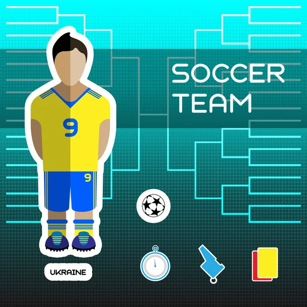 Ukraine Soccer Team — ストックベクタ