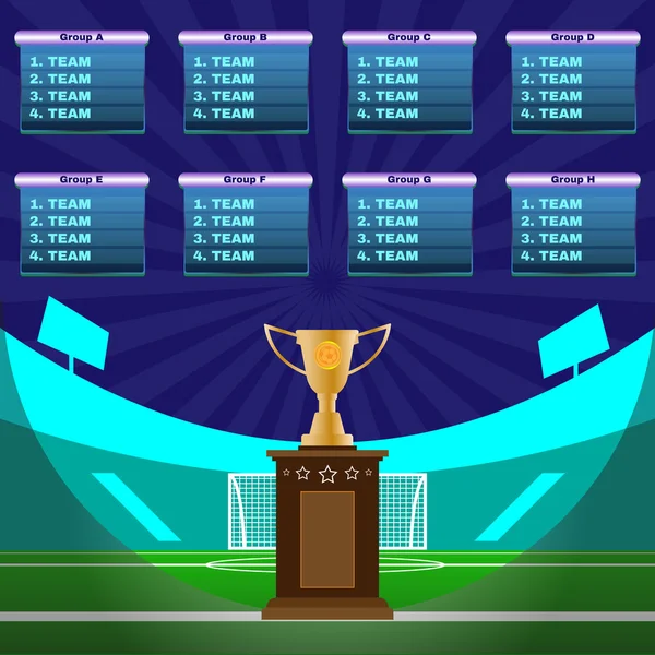 Campeonato de estádio de futebol —  Vetores de Stock