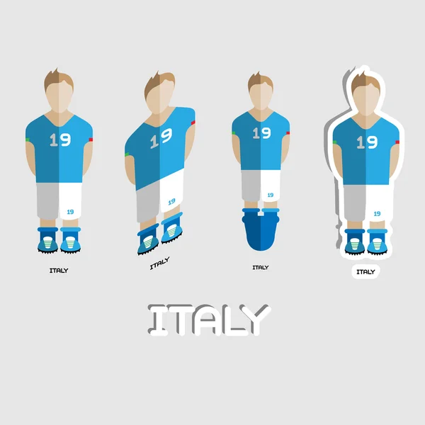 Italy Soccer Team Sportswear Template — 스톡 벡터