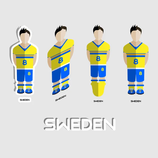 Suécia Soccer Team Sportswear Template —  Vetores de Stock