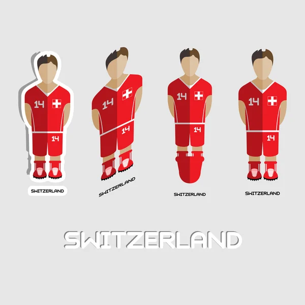 Switzerland Soccer Team Sportswear Template — ストックベクタ