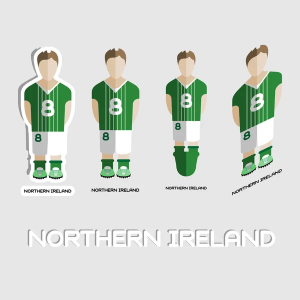 Northern Ireland Soccer Team Sportswear Template — ストックベクタ