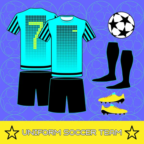 Uniform Soccer Team Sportswear Template — ストックベクタ