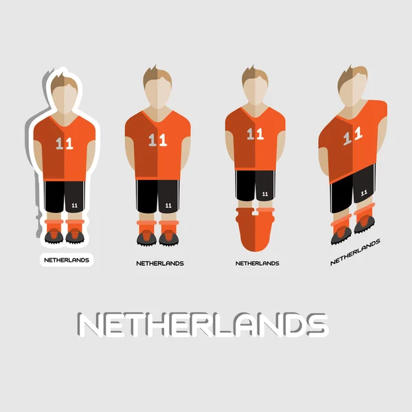 Países Bajos Equipo de Fútbol Plantilla de ropa deportiva — Archivo Imágenes Vectoriales