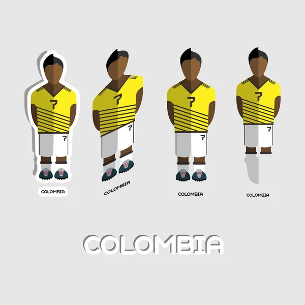 Colombia Soccer Team Sportswear Template — ストックベクタ
