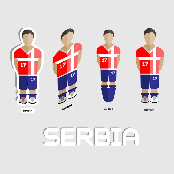 Serbia Soccer Team Sportswear Template — 图库矢量图片