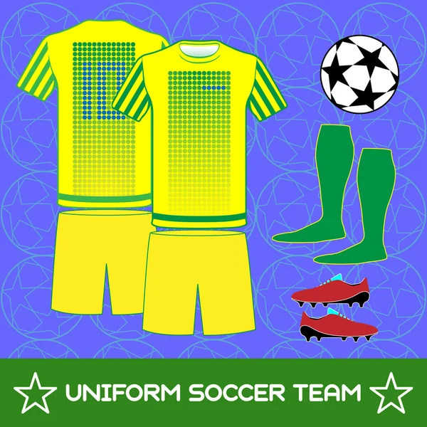 Uniform Soccer Team Sportswear Template — ストックベクタ