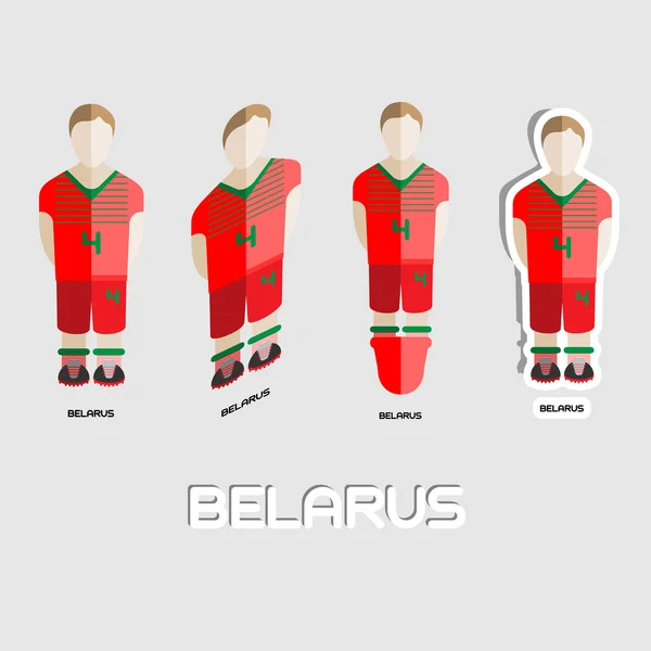 Belarus Soccer Team Sportswear Template —  Vetores de Stock
