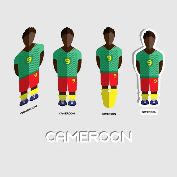 Cameroon Soccer Team Sportswear Template — ストックベクタ