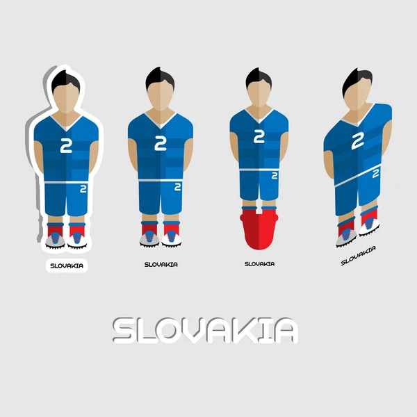 Slovakia Soccer Team Sportswear Template — 스톡 벡터