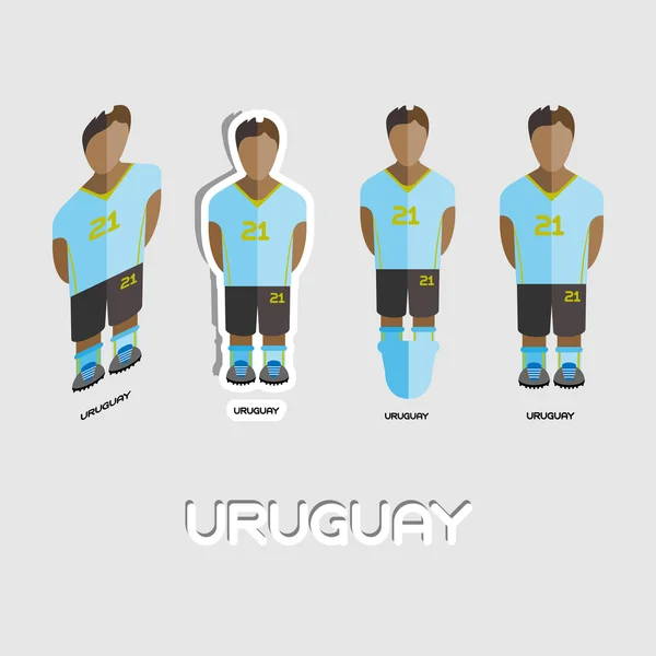 Uruguay Soccer Team Sportswear Template — 스톡 벡터