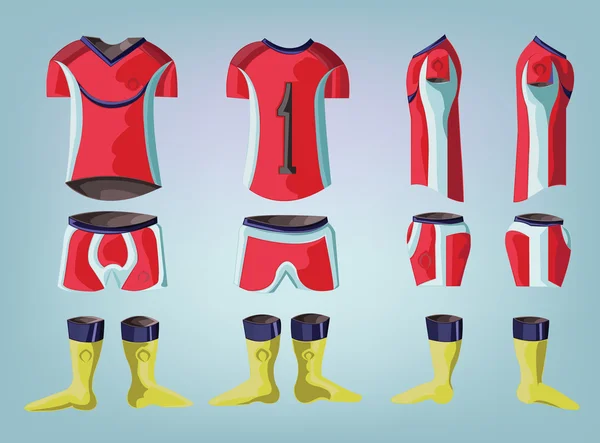 Soccer uniform team sportswear design. — 스톡 벡터