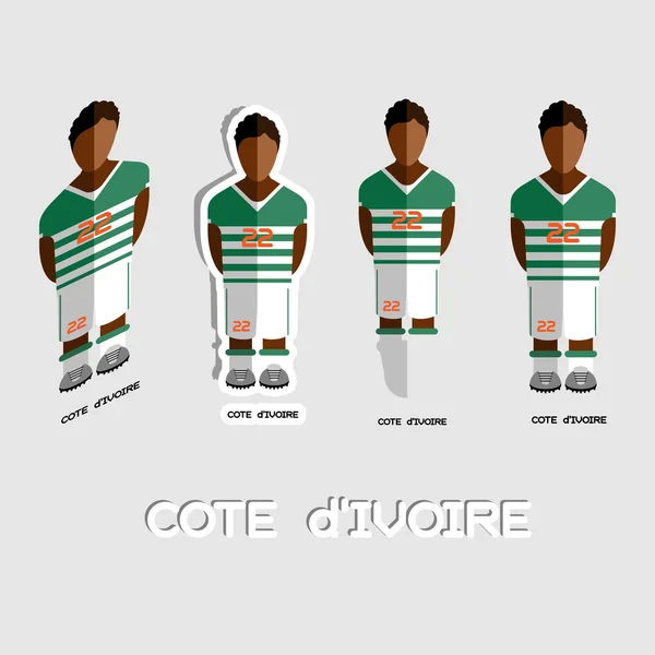 Cote d'Ivoire Soccer Team Sportswear Template — ストックベクタ