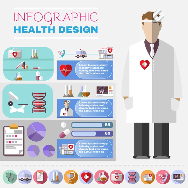 Health Design Flyer. — Διανυσματικό Αρχείο