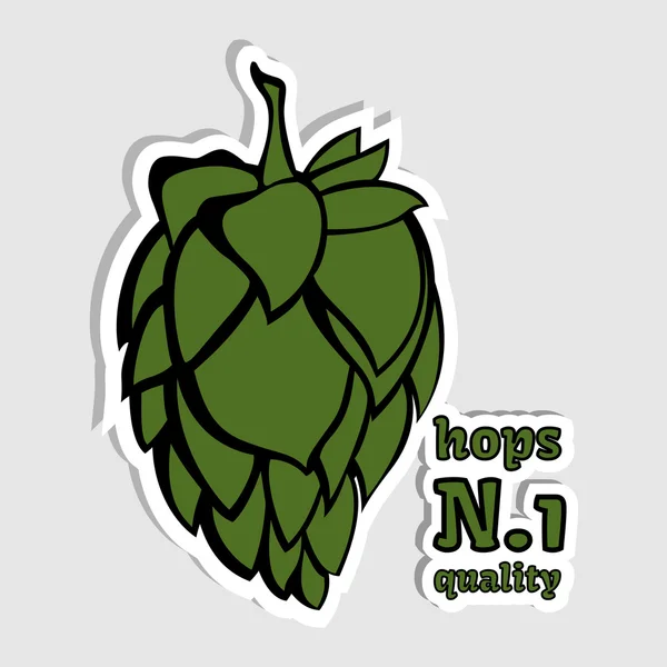 Hops Número 1 ingrediente de cerveja de qualidade —  Vetores de Stock