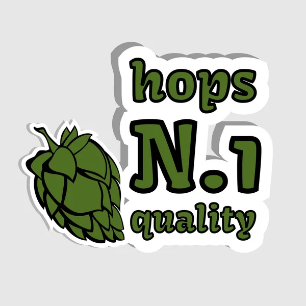 Hops Number 1 Quality Beer ingredient — Stock Vector