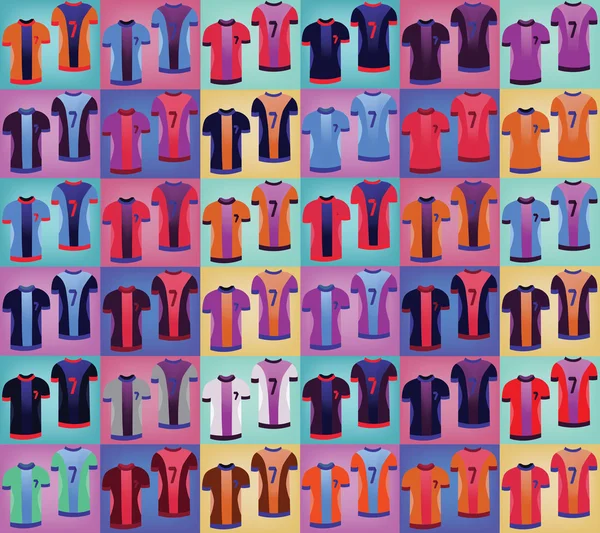 Conjunto de uniformes de futebol Sportswear —  Vetores de Stock